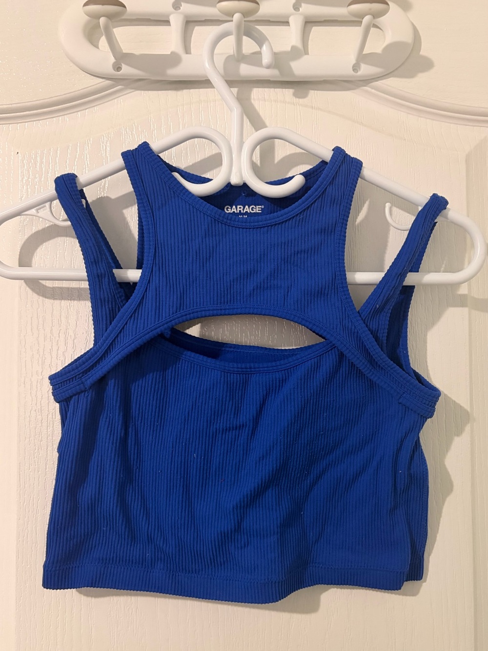 Blue Strappy Garage Tank